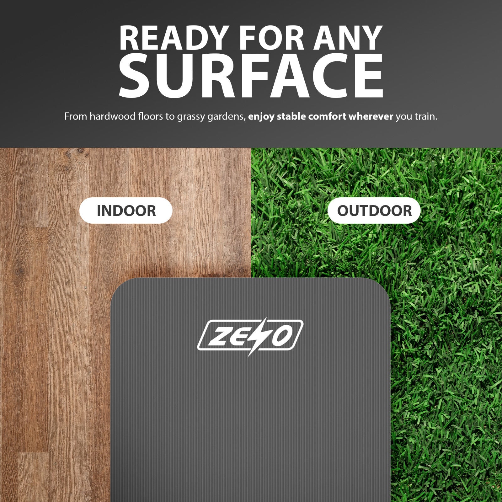 YOGA MAT 10MM THICK EXERCISE MAT GYM WORKOUT FITNESS PILATES HOME NON SLIP NBR