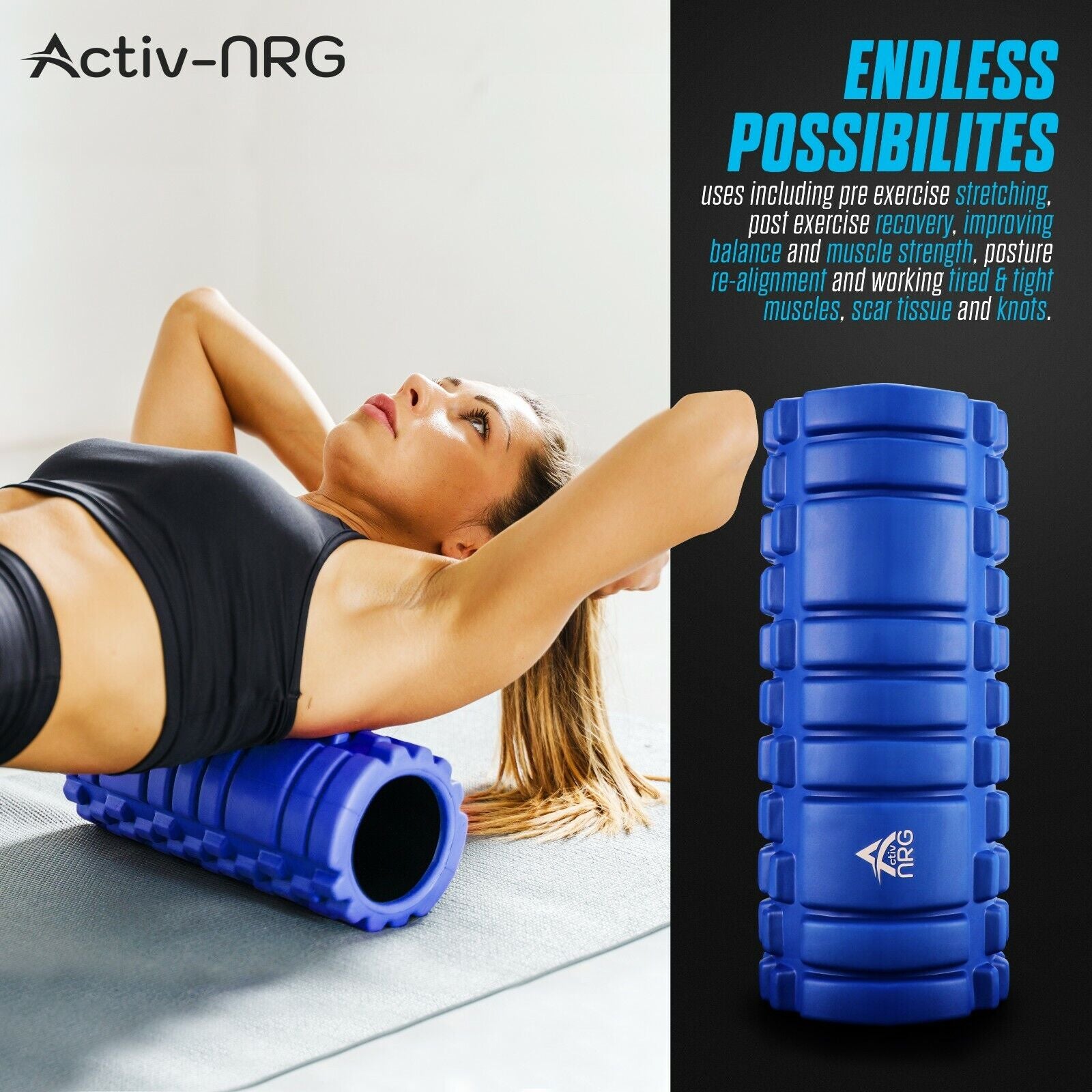 Foam Fitness Roller for Deep Tissue Massage Grid Muscle Trigger Point Muscles