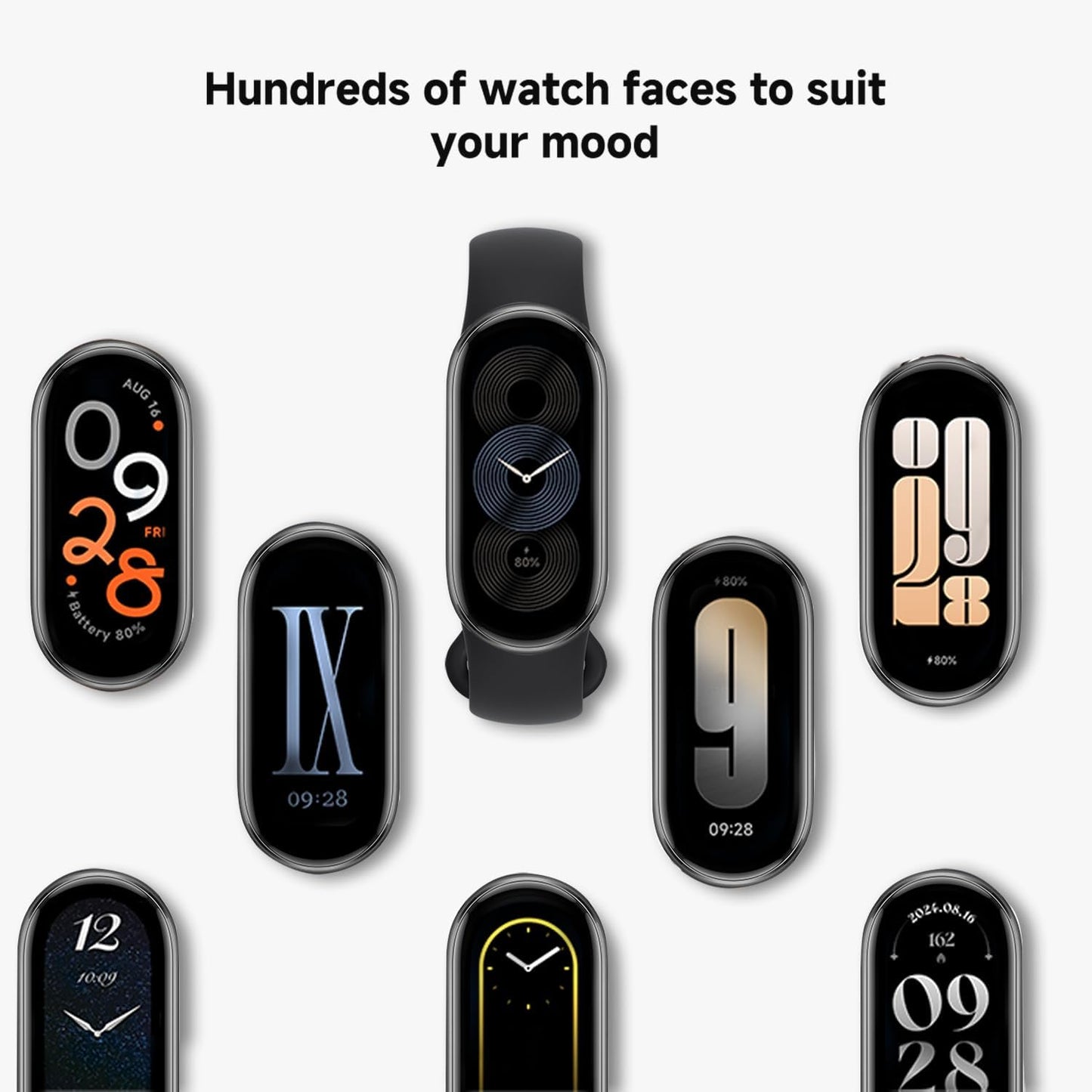 Smart Band 9 Fitness Tracker, 1.62" AMOLED Display, 21-Day Battery, 150+ Sports Modes, Heart Rate & Spo₂ Monitoring, Sleep Tracker, 5ATM Waterproof, Mi Fit App, 2-Year Warranty – Midnight Black