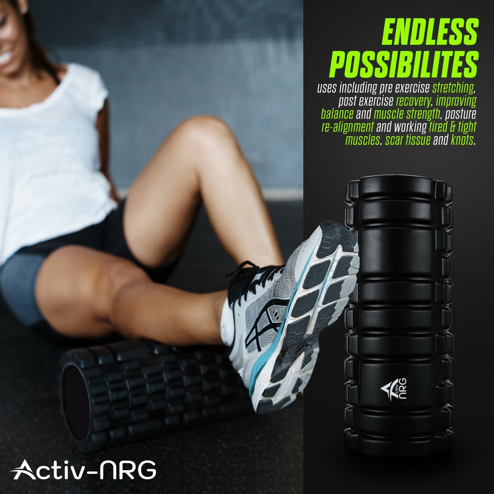 Foam Fitness Roller for Deep Tissue Massage Grid Muscle Trigger Point Muscles