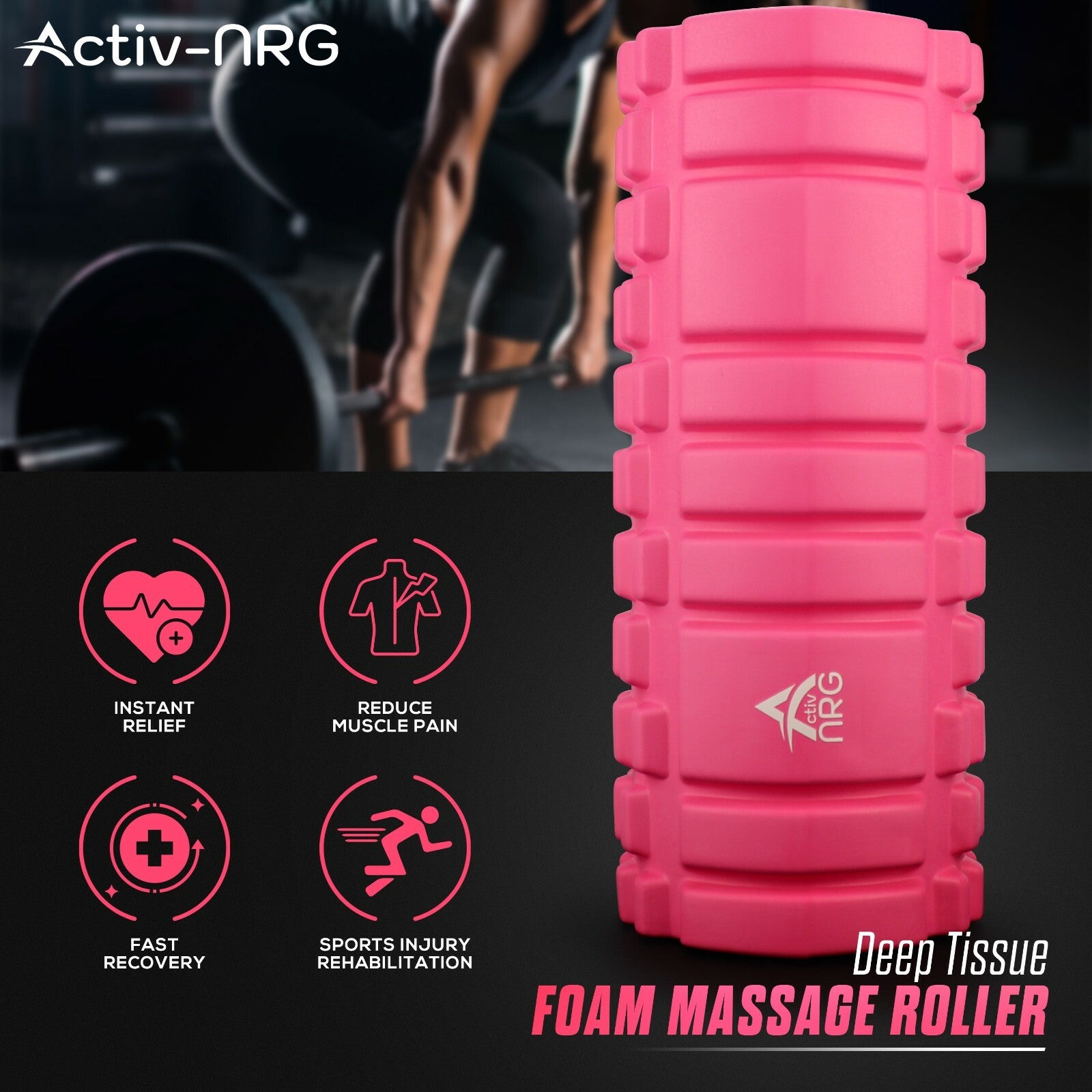 Foam Fitness Roller for Deep Tissue Massage Grid Muscle Trigger Point Muscles
