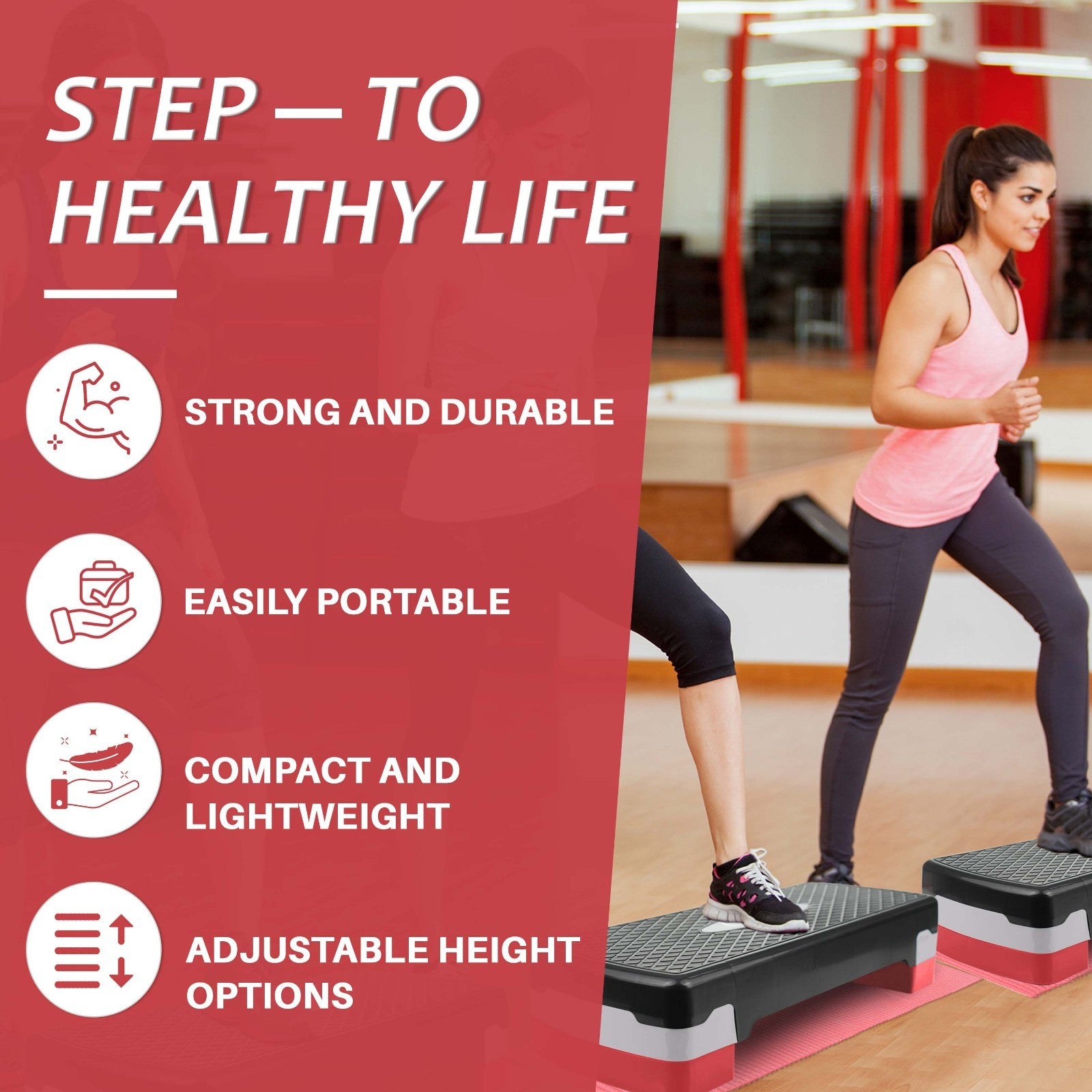 Non Slip Aerobic Stepper Yoga Step Board Gym Fitness Exercise Cardio Home Yoga
