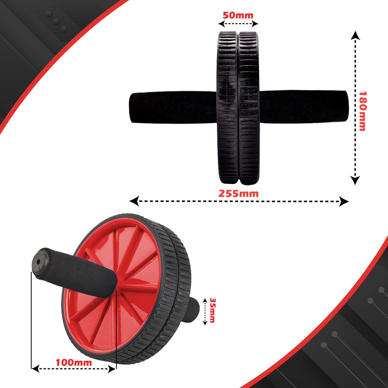 Abdominal Exercise Ab Roller Wheel Strength Training Workout Home Gym Foam Abs
