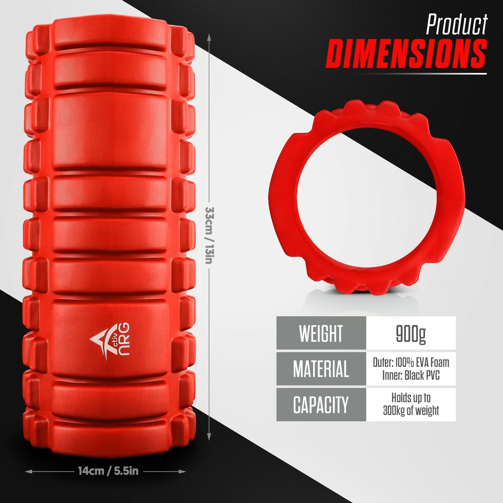 Foam Fitness Roller for Deep Tissue Massage Grid Muscle Trigger Point Muscles